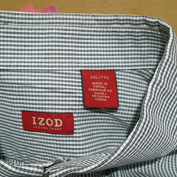 Izod Blue & White Button Down Shirt XXL - Picture 3 of 6